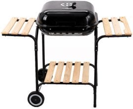 Ameriški žar na oglje s stranskimi policami in kolesi - BBQ0155