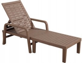 Vrtni ležalnik - svetlo rjav - ZUM6416