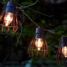Chomik - Solarna vrtna girlanda 2+1,8 m Loft 10 LED topla bela - SOL3644