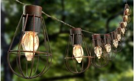 Chomik - Solarna vrtna girlanda 2+1,8 m Loft 10 LED topla bela - SOL3644