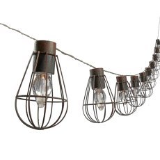 Chomik - Solarna vrtna girlanda 2+1,8 m Loft 10 LED topla bela - SOL3644