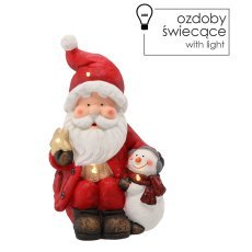 Božična figurica – Miklavž s snežakom LED 23 × 20,5 × 38,5 cm pakiranje = 1 kos *4886