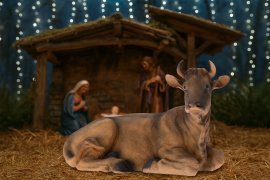 Figura krave 19 × 38 × 25 cm (76,2 cm) polirezina *2719