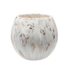 Okrasni lonček iz steklenih vlaken 28 x 28 x 27 cm, okrašen *2497