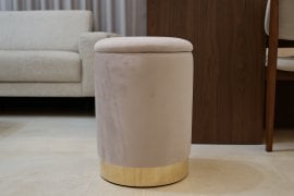 Okrogna pufa 28 x 42 cm siva *4255