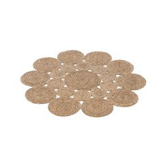 Okrogla podloga iz morske trave 80 cm, cvet *6703