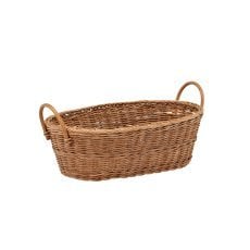 Ovalna ratanova košara z dvema ročajema 38 × 24 × 12/19 cm *6195