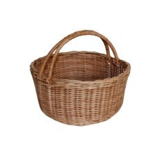 Ratanova košara 28 × 14/33 cm z ročajem – naravna *7343