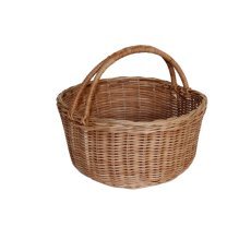 Ratanova košara z ročajem 24 × 13/22 cm – naravna *7350