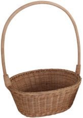 Ratanova košara 40 cm z ročajem – naravna - DRA7404