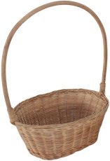 Ratanova košara z ročajem – naravna - DRA7411