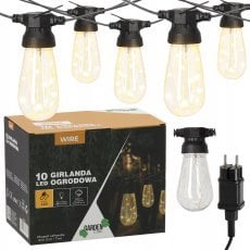 Vrtna girlanda 12 V, 3+7 m, 10 LED topla bela - SOL1274
