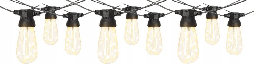 Chomik - Vrtna girlanda 12 V, 3+17 m, 20 LED toplo bela - SOL1281 -