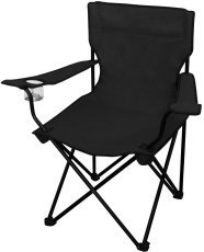 Zložljiv turistični stol - črn - LEZ5880