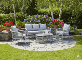 Vrtna garnitura - svetlo siva - ALF9439