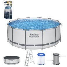 Bazen s kovinskim ogrodjem 3,66×1,22 m - BES56420