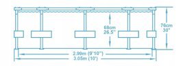 Chomik - Bazen s kovinskim ogrodjem Bestway Steel Pro MAX 305×76 cm - BES56406