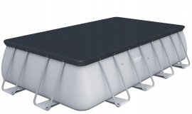 Chomik - Bazen s kovinskim ogrodjem 4,88×2,44×1,22 m - BES56671 (bazen, peščena črpalka, lestev, pokrivalo, dozirnik) *6592