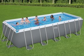 Chomik - Bazen s kovinskim ogrodjem 6,40×2,74×1,32 m - BES5612b-