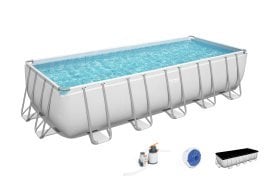 Bazen s kovinskim ogrodjem 6,40×2,74×1,32 m - BES5612b-