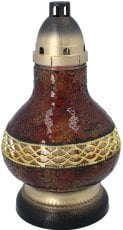 Stekleni svečnik vitraž Karafa mali - rjave - ZOZ1385