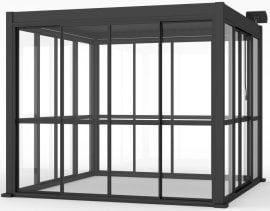 Drsna vrata za aluminijasto pergolo, siva, 3 m - GOL0609