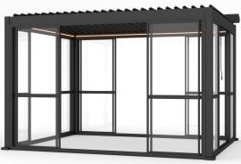 Drsna vrata za aluminijasto pergolo, siva, 4 m - GOL0616