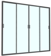 Steklena drsna vrata za aluminijasto pergolo 3 m - VIN0647