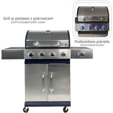 Chomik - Plinski žar 4+1 z regulatorjem 13 kW - BBQ5368