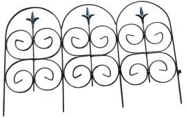 Komplet 4 jeklenih vrtnih ograj - PERG-N6426
