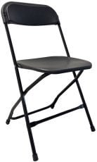 Zložljiv stol za katering - črn - ZUM3525