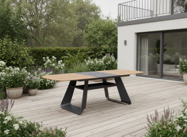 Vrtna aluminijasta miza Thompson 180-240x90x78 cm - ATO4126