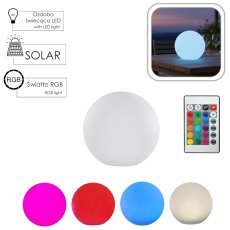 Solarna svetilka Kula multicolor z daljinskim upravljalnikom - SOL4910
