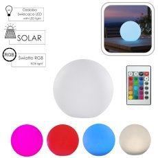 Solarna svetilka Kula večbarvna z daljinskim upravljalnikom - SOL4927