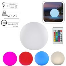Solarna svetilka Kula multicolor z daljinskim upravljalnikom - SOL4934 