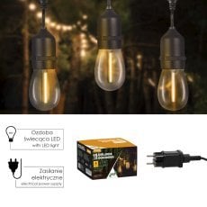 Vrtna girlanda s pilotom 24 v, 3+15 m, LED, topla bela - SOL6242