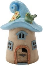 Vrtna figurica – Modra gobica hišica LED - GOT7065