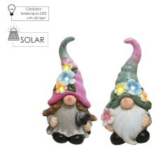 Chomik - Vrtna figurica - škrat deček/deklica LED 2 kosa - GOT7744