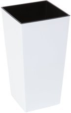 Cvetlični lonec Finezja 19x19 cm z vložkom – bel - LAM55326