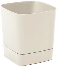 Lonec s podstavkom Clima 30x30 cm - bež - LAM81437