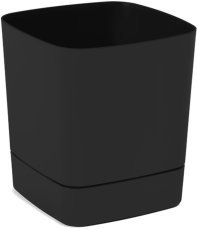 Lonec z podstavkom Clima 34x34 cm - črn - LAM41442