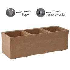 Chomik - Stojalo za rože Karo 90x30 - naraven les - LAM88455