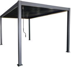 Pergola z LED osvetlitvijo 3x4x2,5 m - antracit - RIT1446