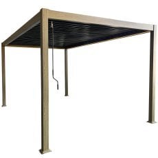 Pergola z LED osvetlitvijo 3x4x2,5 m - temno siva - RIT1439