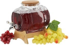 Stekleni sod na lesenem stojalu 3L - ZIX1715