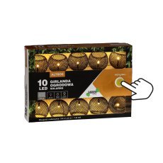 Chomik - Solarna vrtna girlanda Altros 10 LED - topla bela - SOL3651