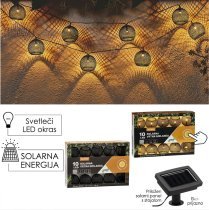 Chomik - Solarna vrtna girlanda Altros 10 LED - topla bela - SOL3651