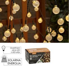 Solarna vrtna girlanda Bubble 50 LED - topla bela - SOL3767