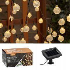 Chomik - Solarna vrtna girlanda Bubble 50 LED - topla bela - SOL3767