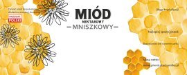 KPL. 100 ETYKIET MIÓD NEKTAROWY MNISZKOWY 154 x 60 MM BEE8184